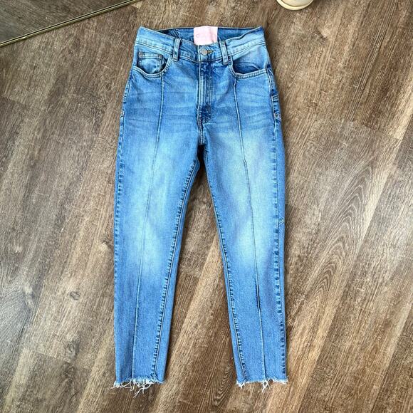 REVICE Denim - Revice Denim Venus Cropped Star Butt Jeans Raw Hem